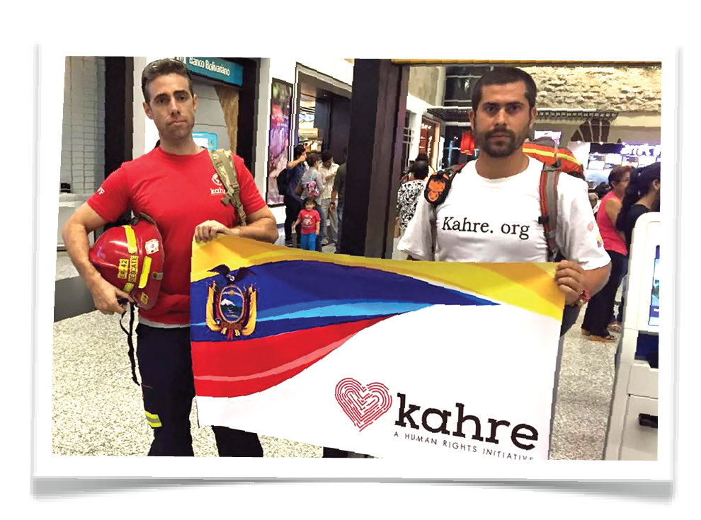 Ezequiel partió a Italia junto a miembros del equipo de respuesta y operaciones de KAHRE, tras el terremoto del pasado 24 de agosto.