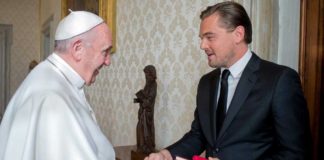 Papa y Leonardo Di Caprio