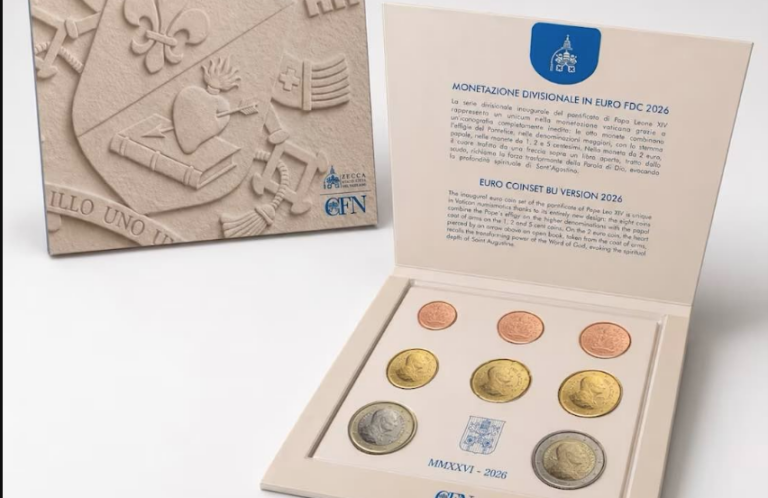 El rostro del Papa León XIV aparece en serie de monedas del Vaticano
