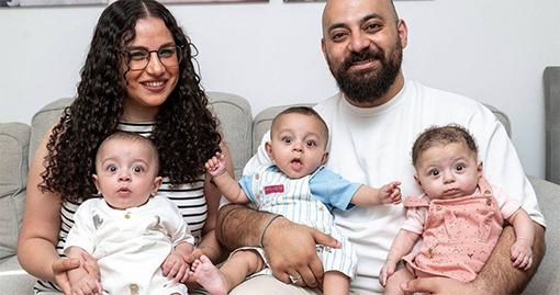 Les dijeron que no podrían tener hijos, pero hoy son padres de trillizos